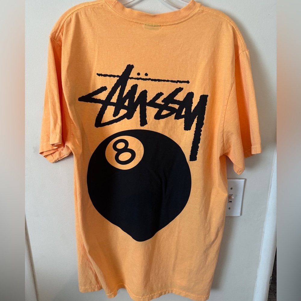 Stussy Orange 8 ball Pigment Dyed